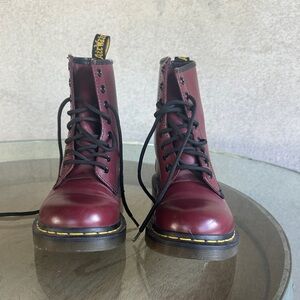 Dr. Martens Cherry Red Lace-Up Boots
